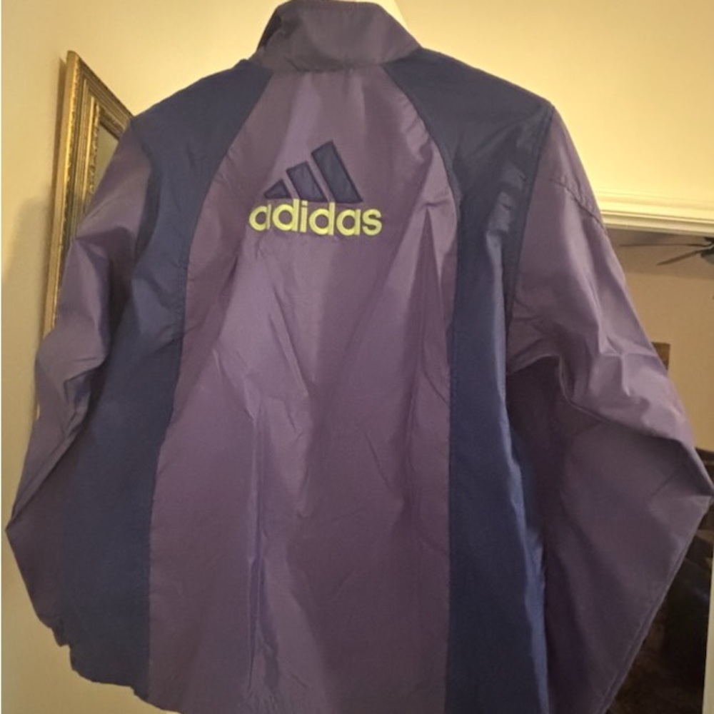 Vintage Purple/Green Adidas Windbreaker Jacket Size Youth Large
